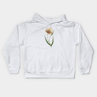 White botanical flower Kids Hoodie